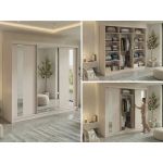 Szafa przesuwna GRECJA 240 cm - kaszmir z lustrem