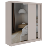 Szafa przesuwna GRECJA 200 - kaszmir z lustrem + 4 szuflady