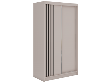 Szafa przesuwna NAURU 120 - kaszmir z lamelami czarnymi