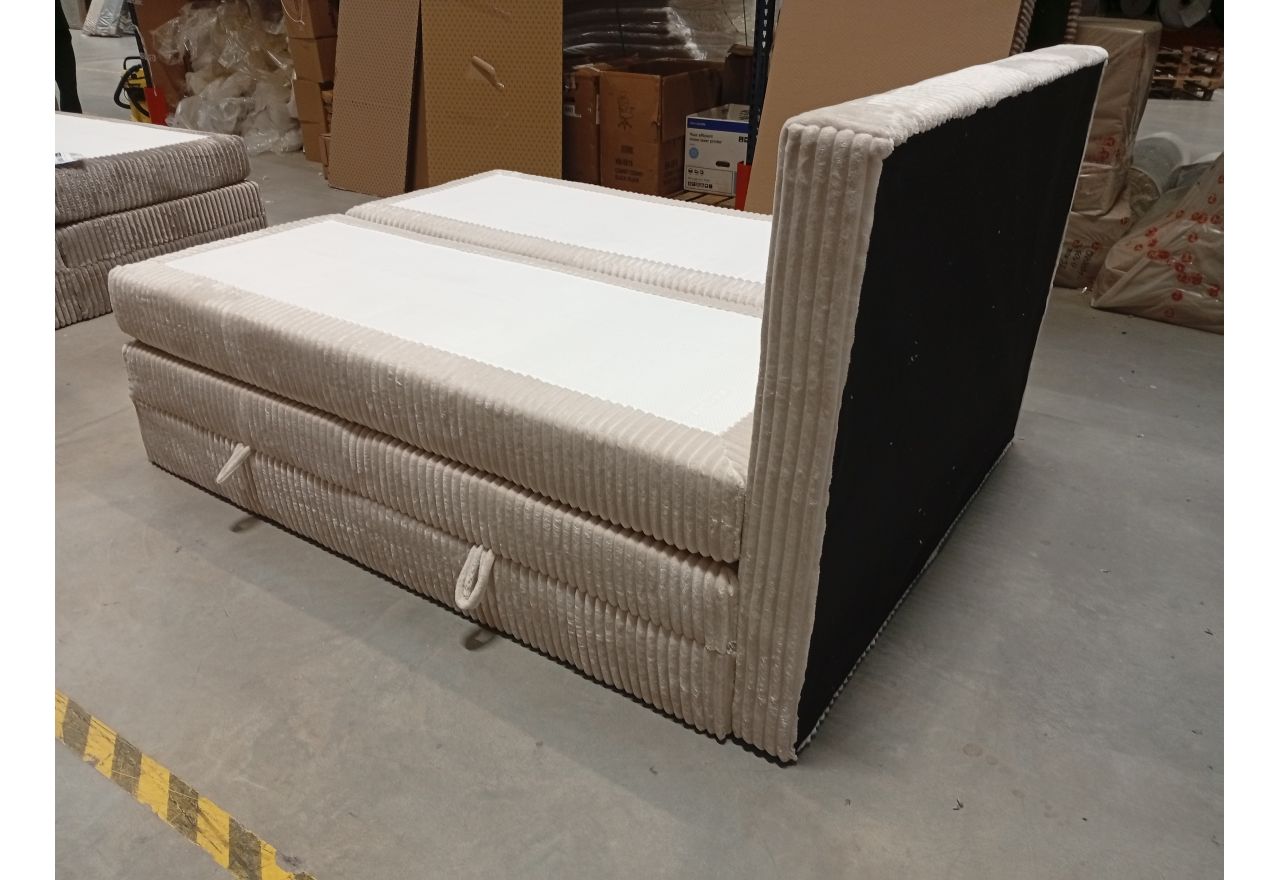 Łóżko kontynentalne TILIANO KING 160x200 - Tilia 01 - beżowy - OUTLETU