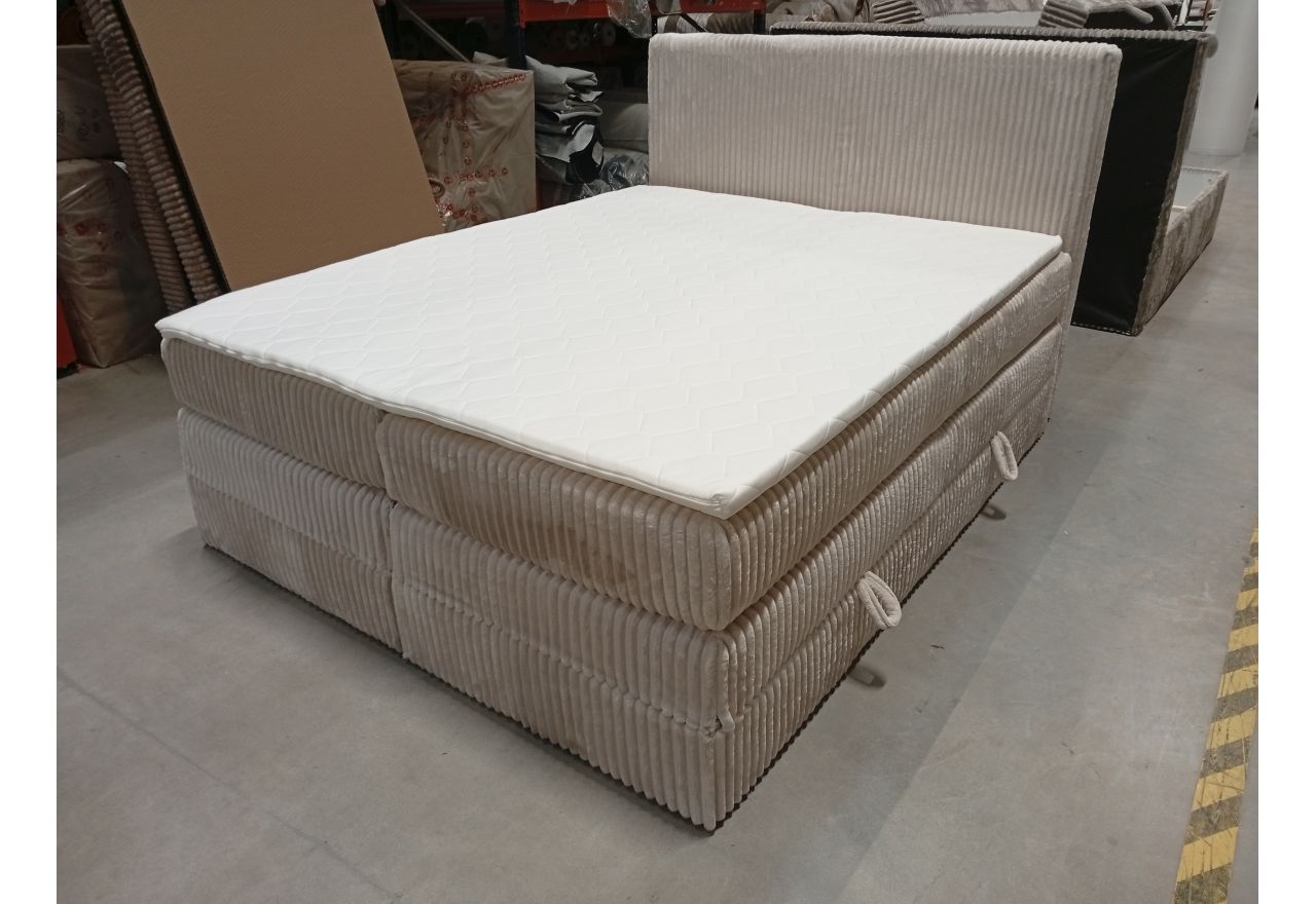 Łóżko kontynentalne TILIANO KING 160x200 - Tilia 01 - beżowy - OUTLETU