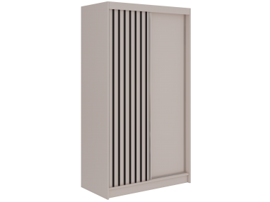 Szafa przesuwna LUMOS 120 - kaszmir, z lamelami czarnymi