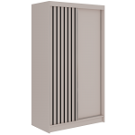 Szafa przesuwna LUMOS 120 cm - kaszmir, z lamelami czarnymi