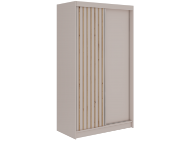 Szafa przesuwna LUMOS 120 - kaszmir, z lamelami dąb aristan