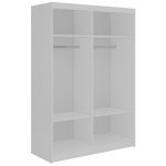 Szafa przesuwna LUMOS 150 cm - biały, z lamelami dąb aristan