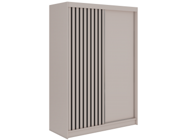 Szafa przesuwna LUMOS 150 - kaszmir, z lamelami czarnymi