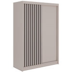 Szafa przesuwna LUMOS 150 cm - kaszmir, z lamelami czarnymi