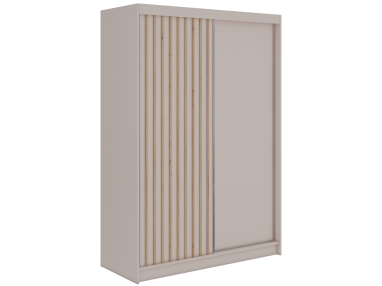 Szafa przesuwna LUMOS 150 - kaszmir, z lamelami dąb aristan