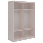 Szafa przesuwna LUMOS 150 cm - kaszmir, z lamelami dąb aristan