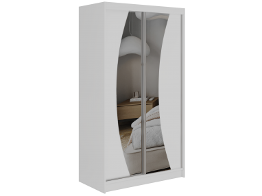 Szafa przesuwna VERONA 120 - biały z lustrem