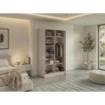 Szafa przesuwna VERONA 120 cm - kaszmir z lustrem