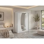 Szafa przesuwna VERONA 150 cm - biały z lustrem