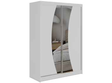 Szafa przesuwna VERONA 150 - biały z lustrem