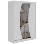 Szafa przesuwna VERONA 150 cm - biały z lustrem