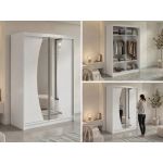 Szafa przesuwna VERONA 150 cm - biały z lustrem