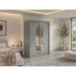 Szafa przesuwna VERONA 150 cm - szary z lustrem