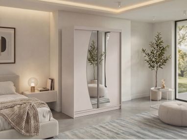 Szafa przesuwna VERONA 150 - kaszmir z lustrem