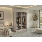 Szafa przesuwna VERONA 150 cm - kaszmir z lustrem