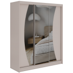 Szafa przesuwna VERONA 180 cm - kaszmir z lustrem + 2 szuflady