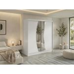 Szafa przesuwna VERONA 200 - biały z lustrem