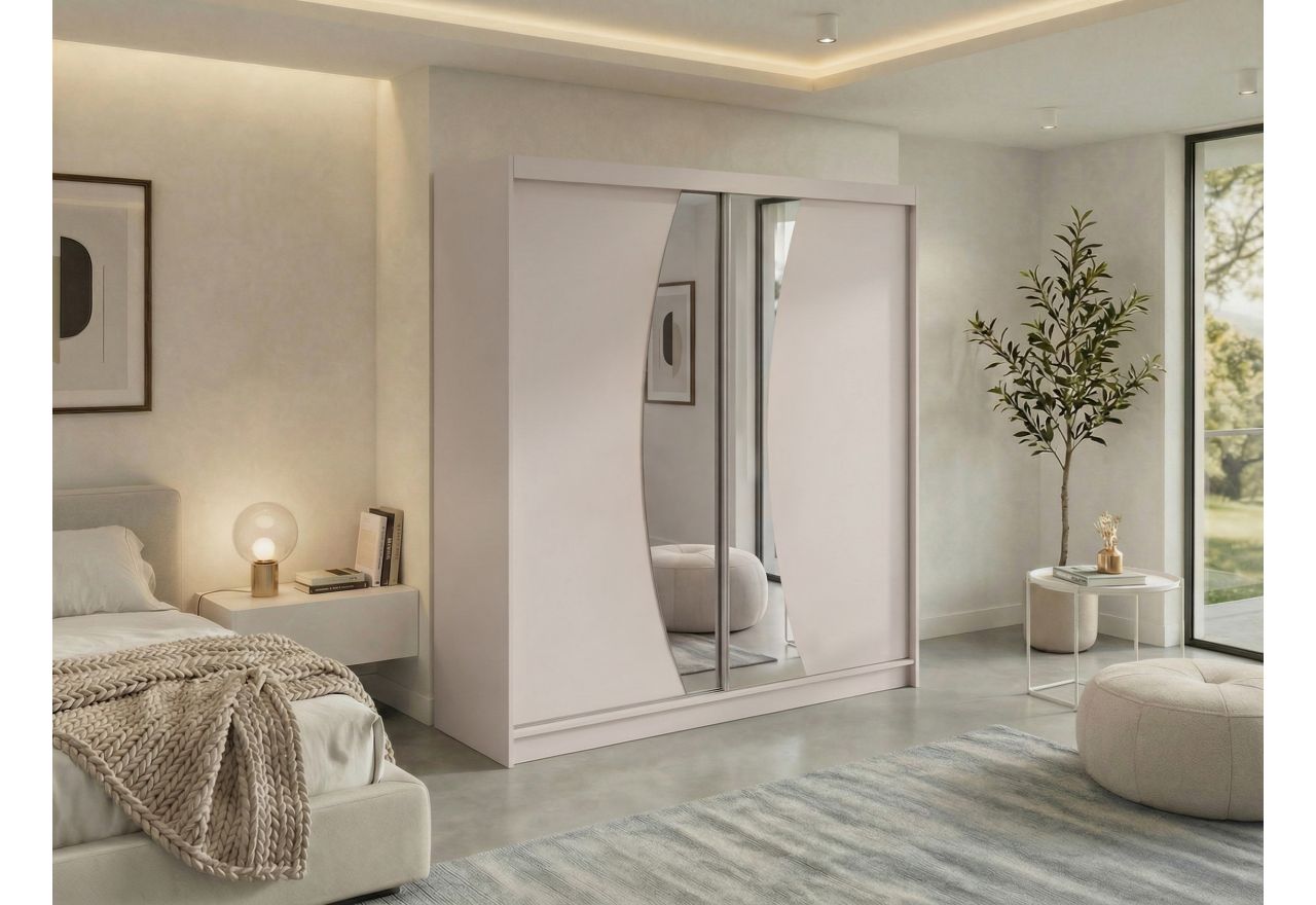 Szafa przesuwna VERONA 200 - kaszmir z lustrem