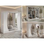 Szafa przesuwna VERONA 240 cm - biały z lustrem