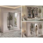 Szafa przesuwna VERONA 240 cm - kaszmir z lustrem