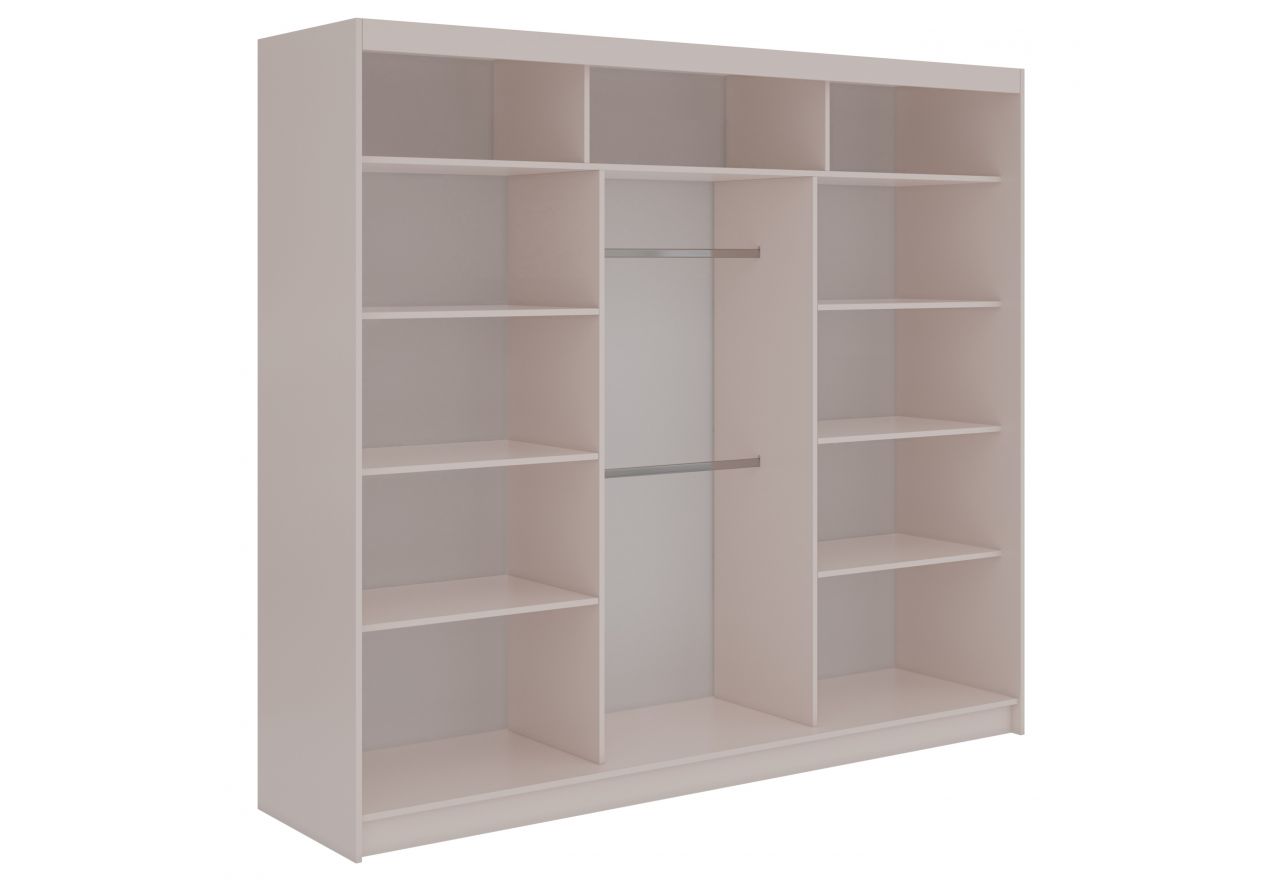 Szafa przesuwna VERONA 240 cm - kaszmir z lustrem