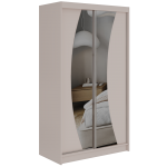 Szafa przesuwna VERONA 120 cm - kaszmir z lustrem + 2 szuflady