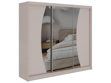 Szafa przesuwna VERONA 240 - kaszmir z lustrem + 4 szuflady