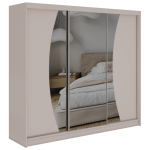 Szafa przesuwna VERONA 240 cm - kaszmir z lustrem + 4 szuflady