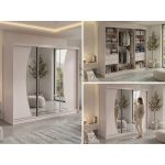 Szafa przesuwna VERONA 240 cm - kaszmir z lustrem + 4 szuflady