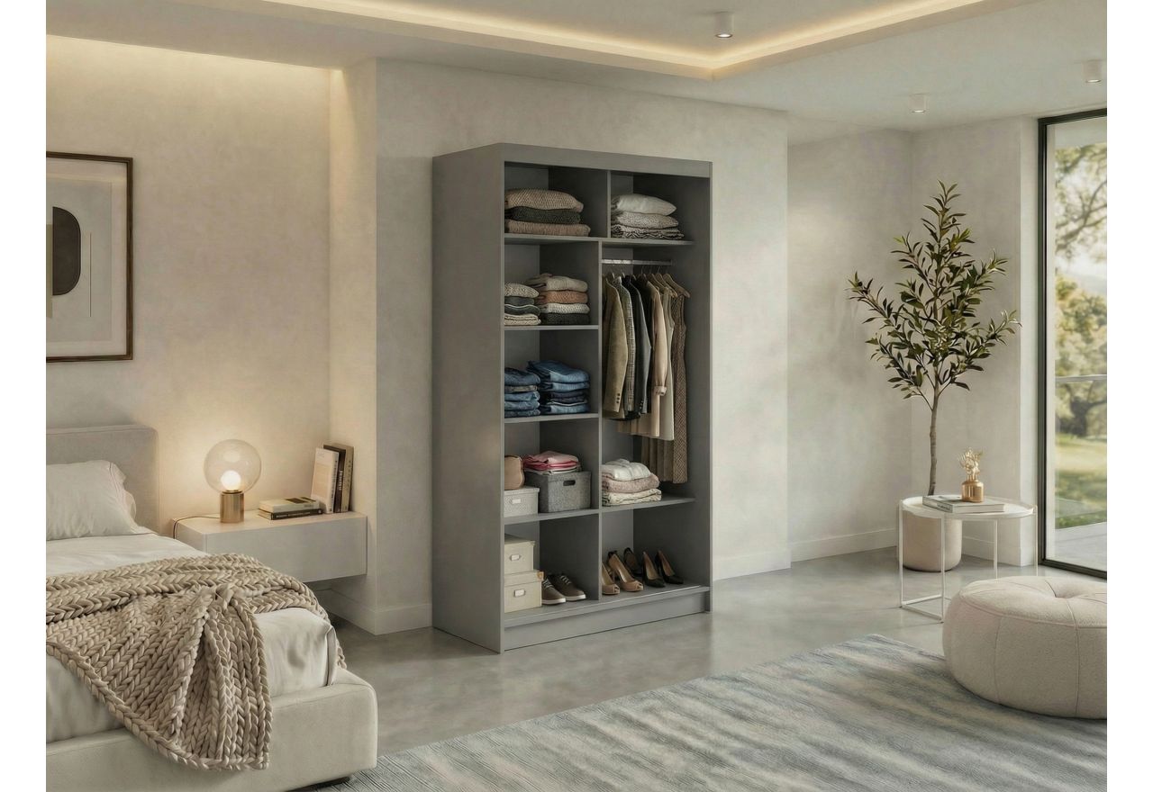 Szafa przesuwna MACEDONIA 120 cm - szary