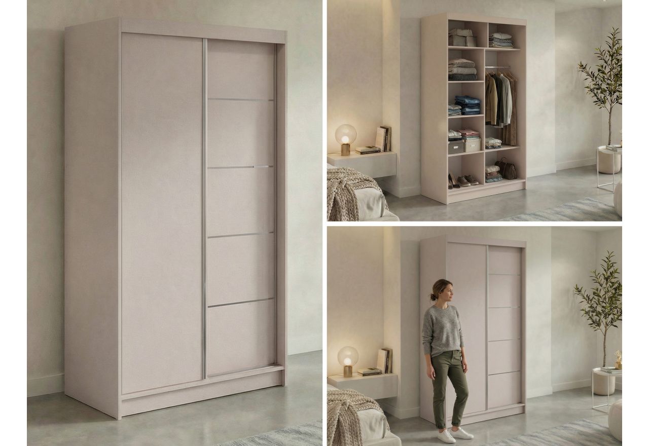 Szafa przesuwna MACEDONIA 120 cm - kaszmir