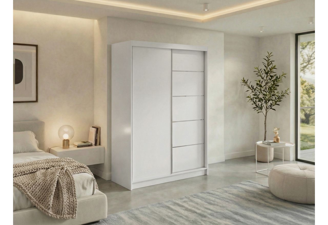 Szafa przesuwna MACEDONIA 150 cm - biały