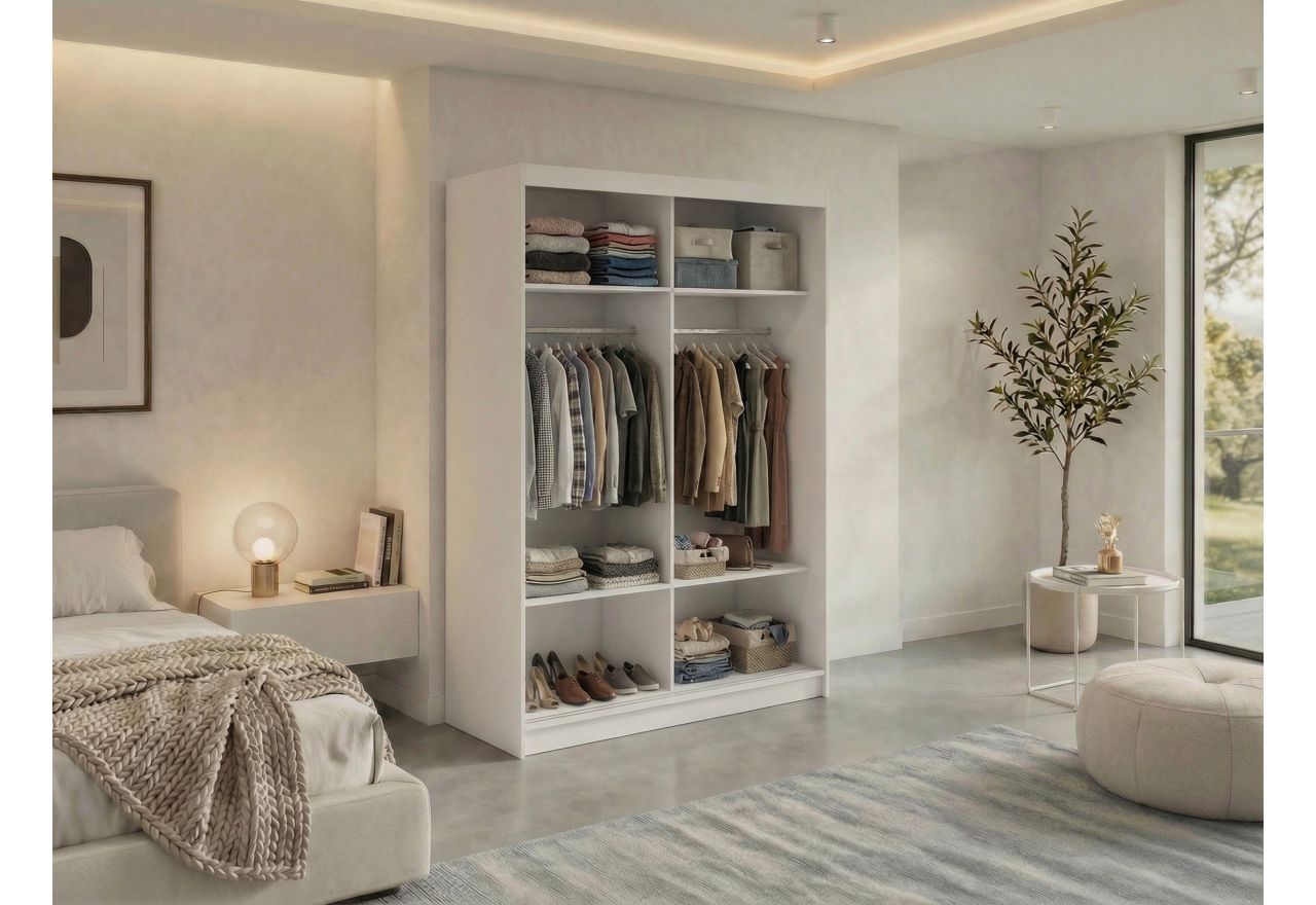 Szafa przesuwna MACEDONIA 150 cm - biały