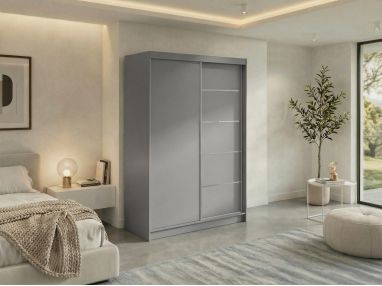 Szafa przesuwna MACEDONIA 150 cm - szary