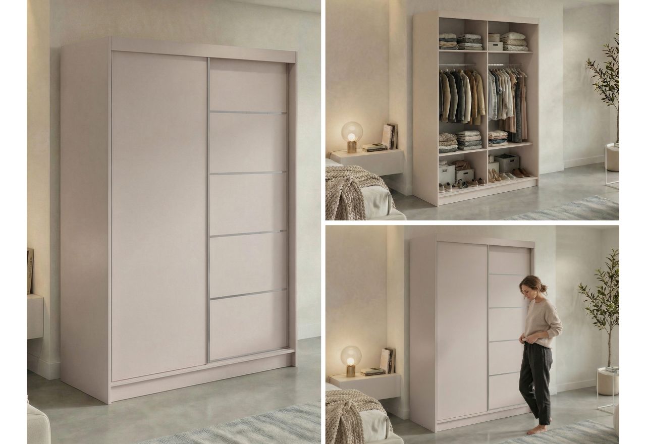 Szafa przesuwna MACEDONIA 150 cm - kaszmir