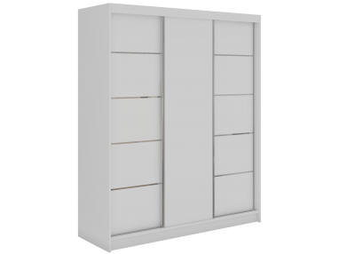 Szafa przesuwna MACEDONIA 180 - biały + 2 szuflady