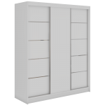 Szafa przesuwna MACEDONIA 180 cm - biały + 2 szuflady