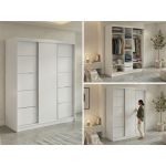 Szafa przesuwna MACEDONIA 180 cm - biały + 2 szuflady