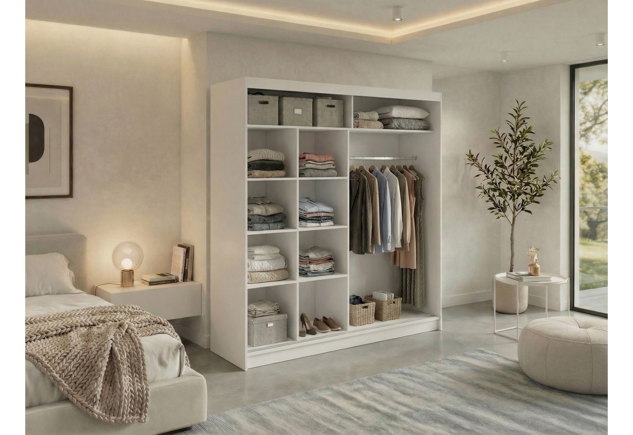 Szafa przesuwna MACEDONIA 200 - biały