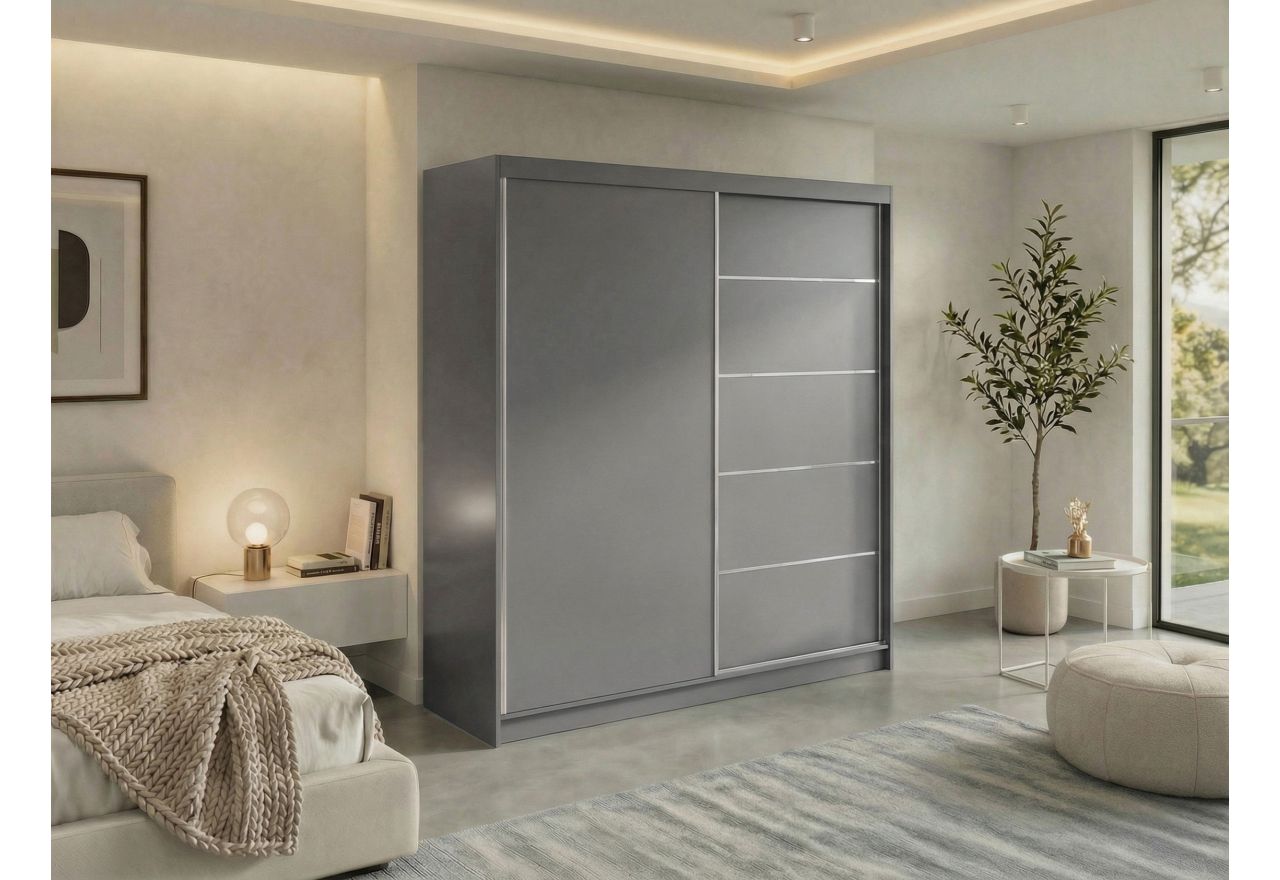 Szafa przesuwna MACEDONIA 200 - szary