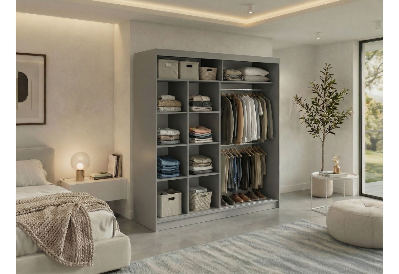 Szafa przesuwna MACEDONIA 200 - szary