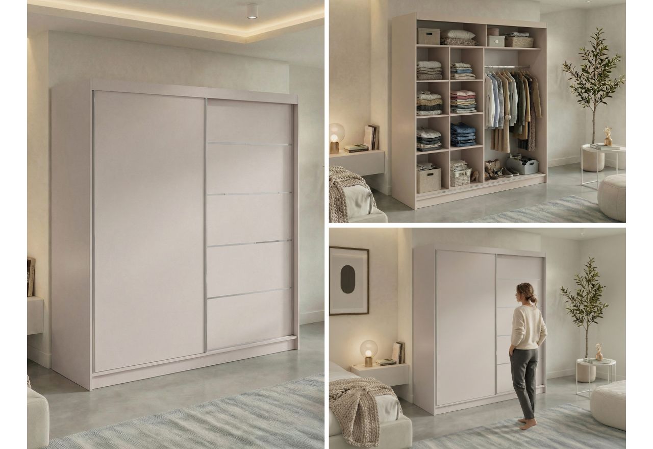 Szafa przesuwna MACEDONIA 200 - kaszmir