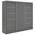 Szafa przesuwna MACEDONIA 240 cm - szary