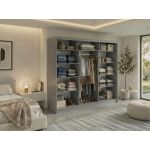 Szafa przesuwna MACEDONIA 240 cm - szary