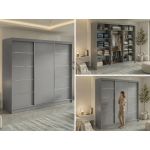 Szafa przesuwna MACEDONIA 240 cm - szary