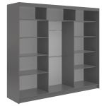 Szafa przesuwna MACEDONIA 240 cm - szary