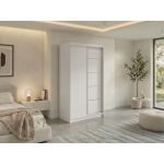 Szafa przesuwna MACEDONIA 120 cm - biały + 2 szuflady